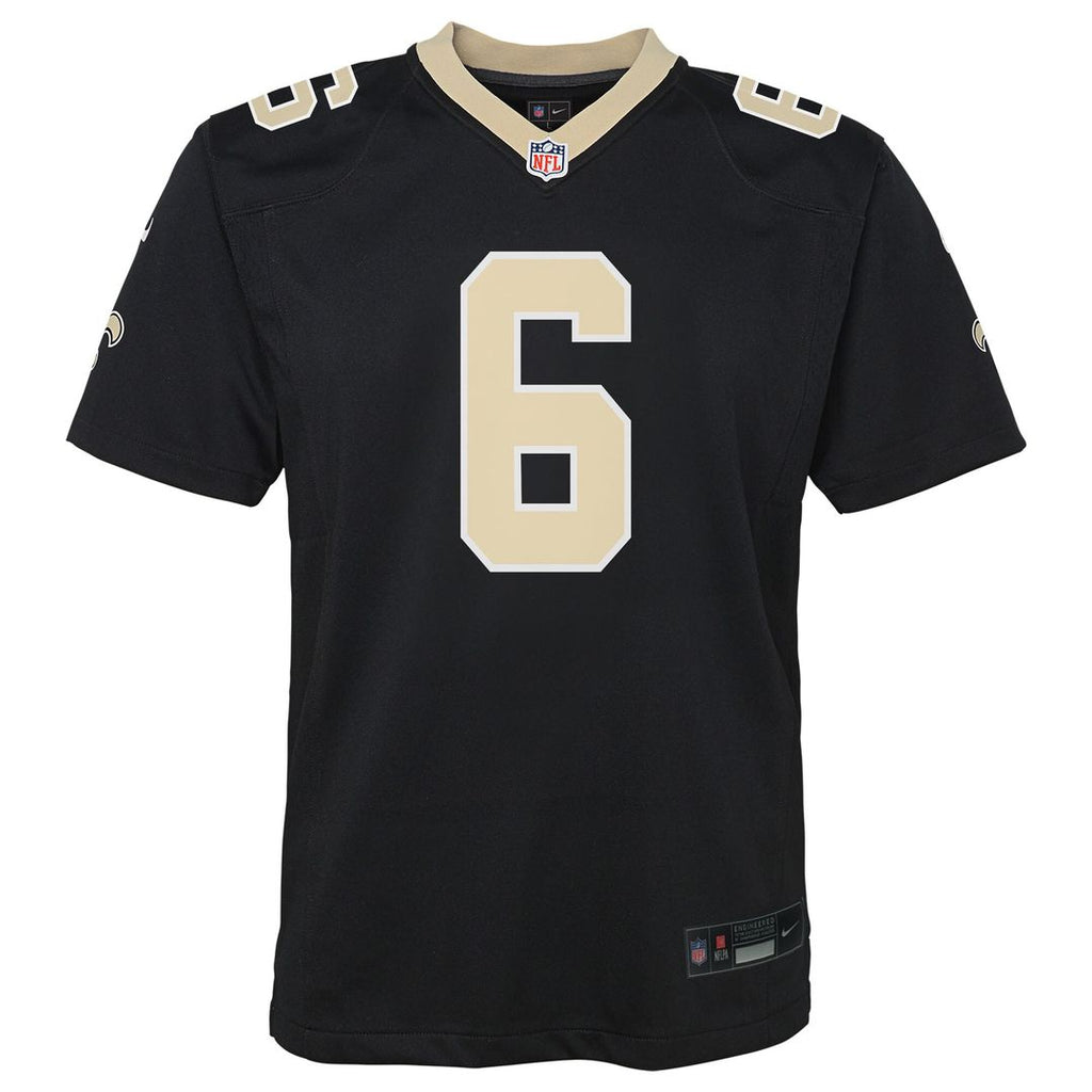 Tyler Shough New Orleans Saints Nike Youth Team Game Jersey - Black Official NFL Team Apparel Football Fan Gear