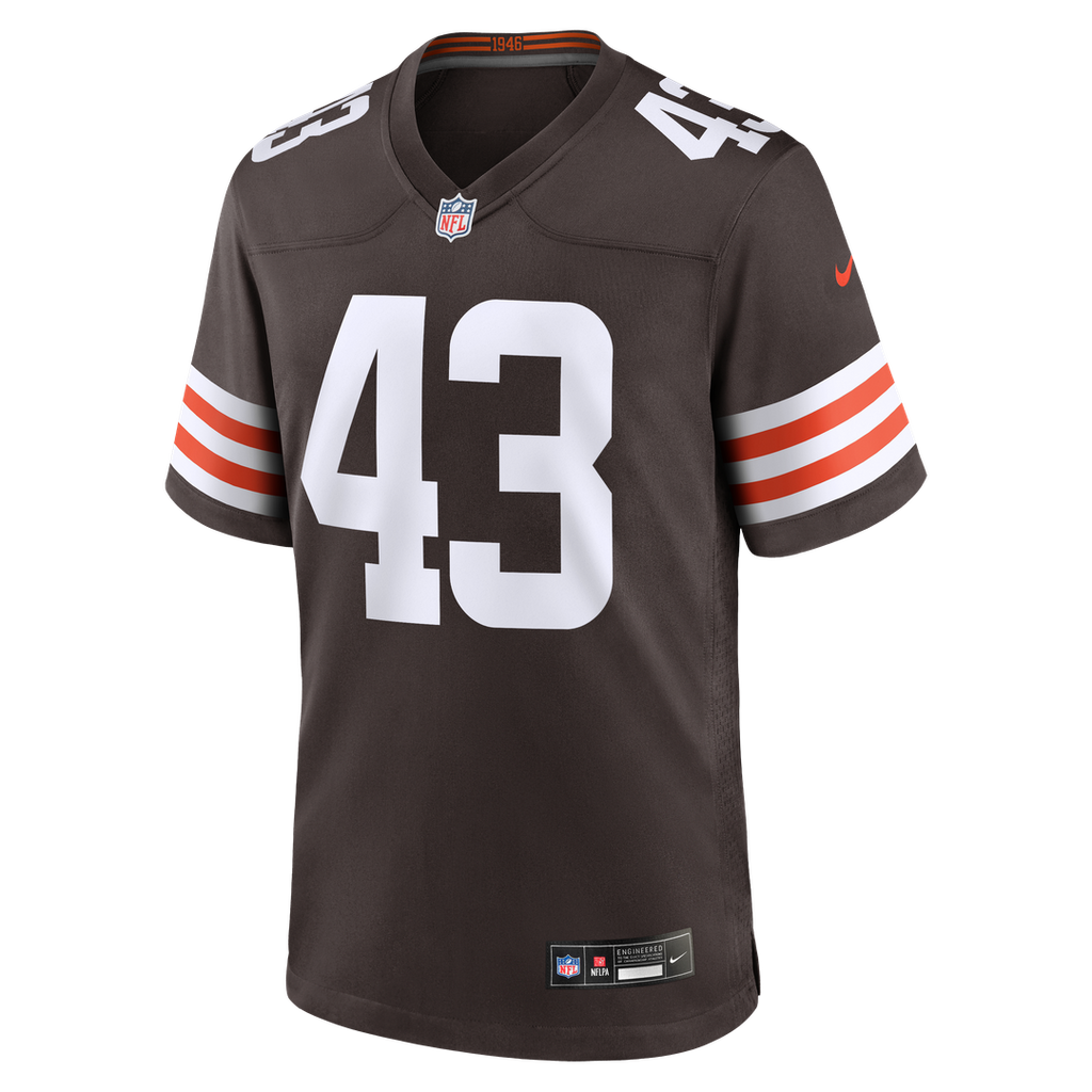 Mohamoud Diabate Cleveland Browns Nike Team Game Jersey - Brown Official NFL Team Apparel Football Fan Gear