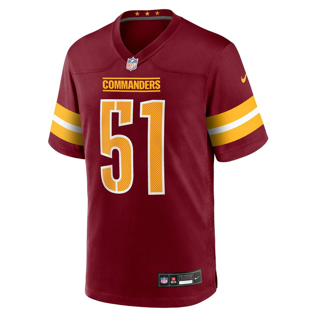 Ale Kaho Washington Commanders Nike Team Game Jersey - Burgundy Official NFL Team Apparel Football Fan Gear