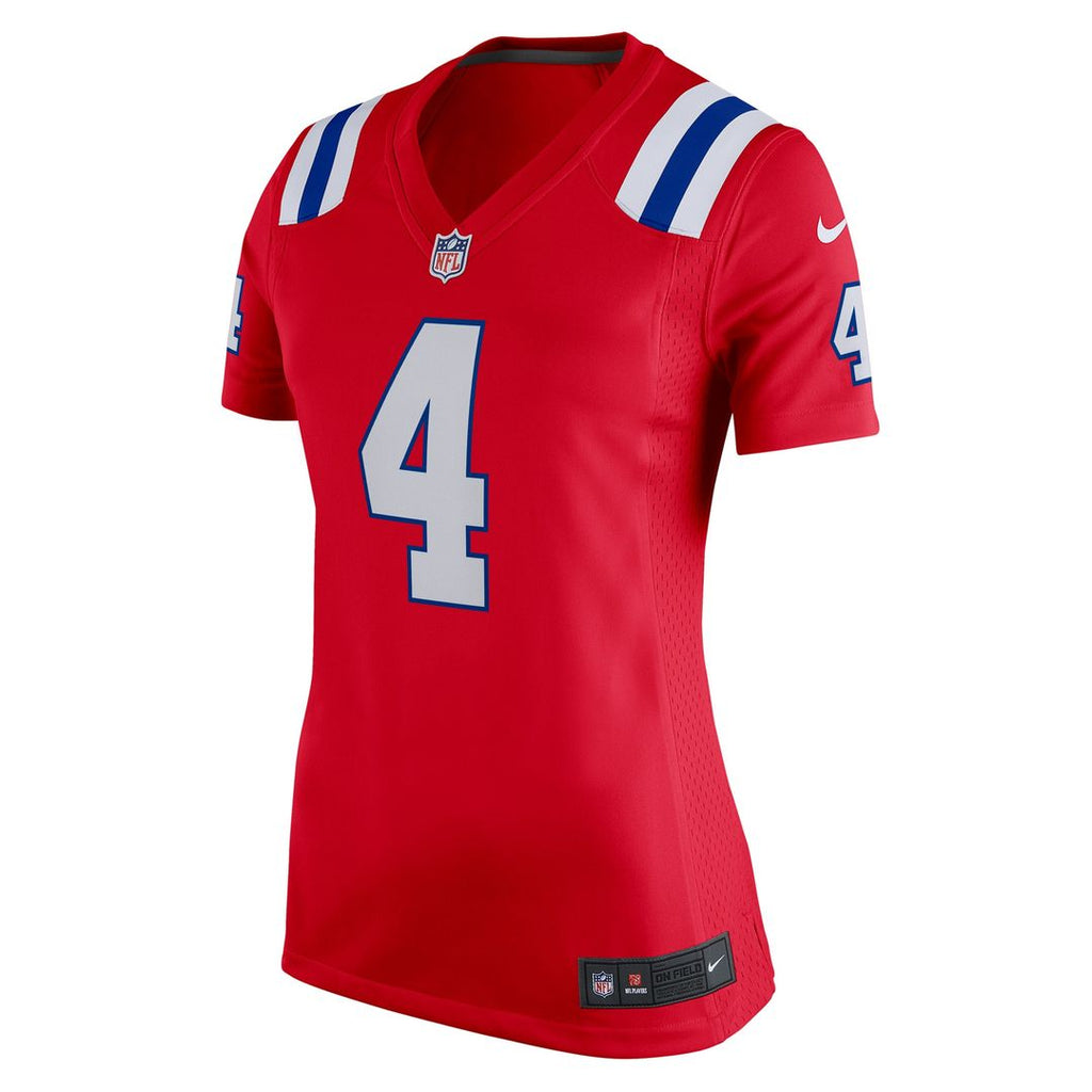 Bailey Zappe New England Patriots Nike Women's Team Game Jersey - Red Official NFL Team Apparel Football Fan Gear