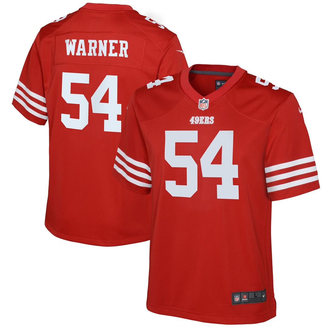 Fred Warner San Francisco 49ers Nike Youth Game Jersey - Scarlet Official NFL Team Apparel Football Fan Gear