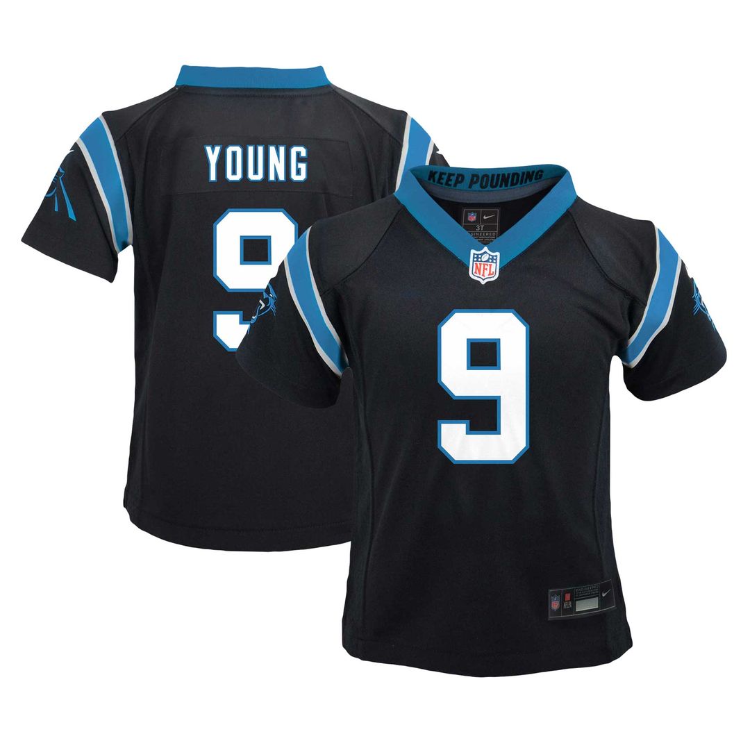 Bryce Young Carolina Panthers Nike Toddler Game Jersey - Black Official NFL Team Apparel Football Fan Gear
