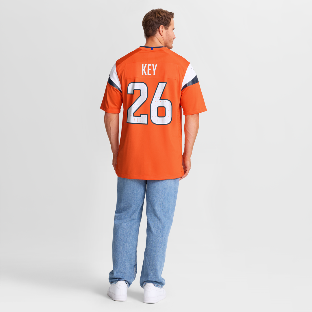 Devon Key Denver Broncos Nike Team Game Jersey - Orange Official NFL Team Apparel Football Fan Gear