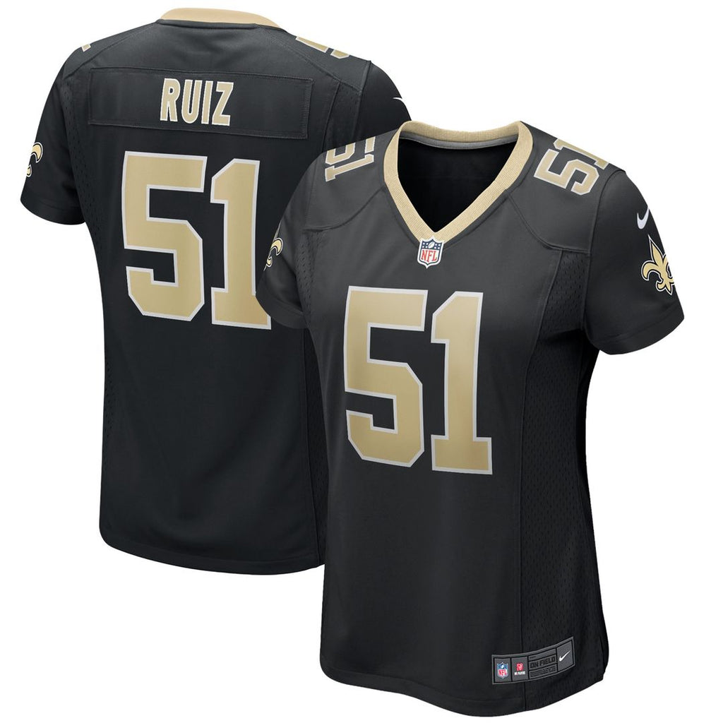 Cesar Ruiz New Orleans Saints Nike Women's Game Jersey - Black Official NFL Team Apparel Football Fan Gear