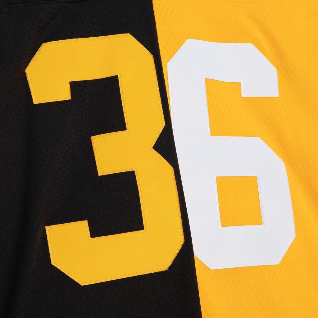 Jerome Bettis Pittsburgh Steelers Mitchell & Ness 1996 Split Legacy Replica Jersey - Black/Gold Official NFL Team Apparel Football Fan Gear