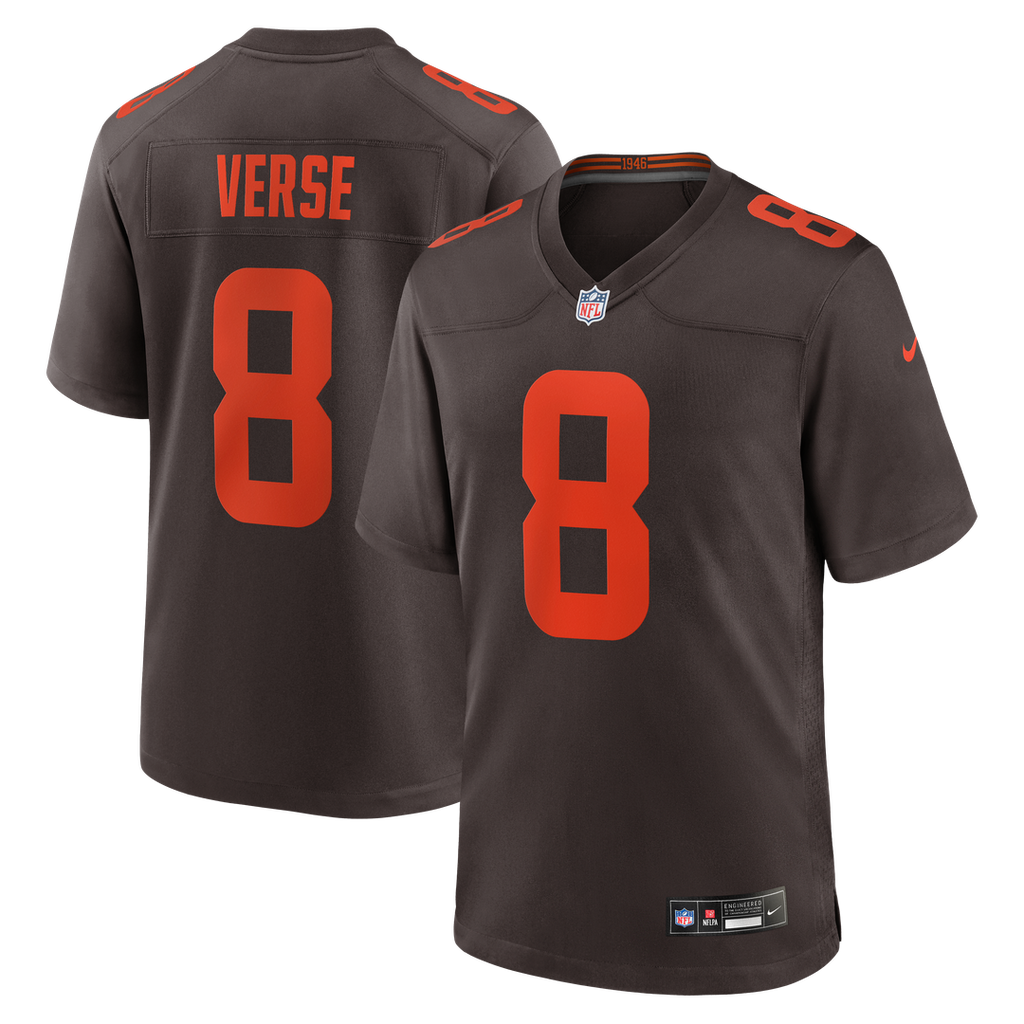 Jared Verse Cleveland Browns Nike Alternate Alpha Dawg Game Jersey - Brown Official NFL Team Apparel Football Fan Gear