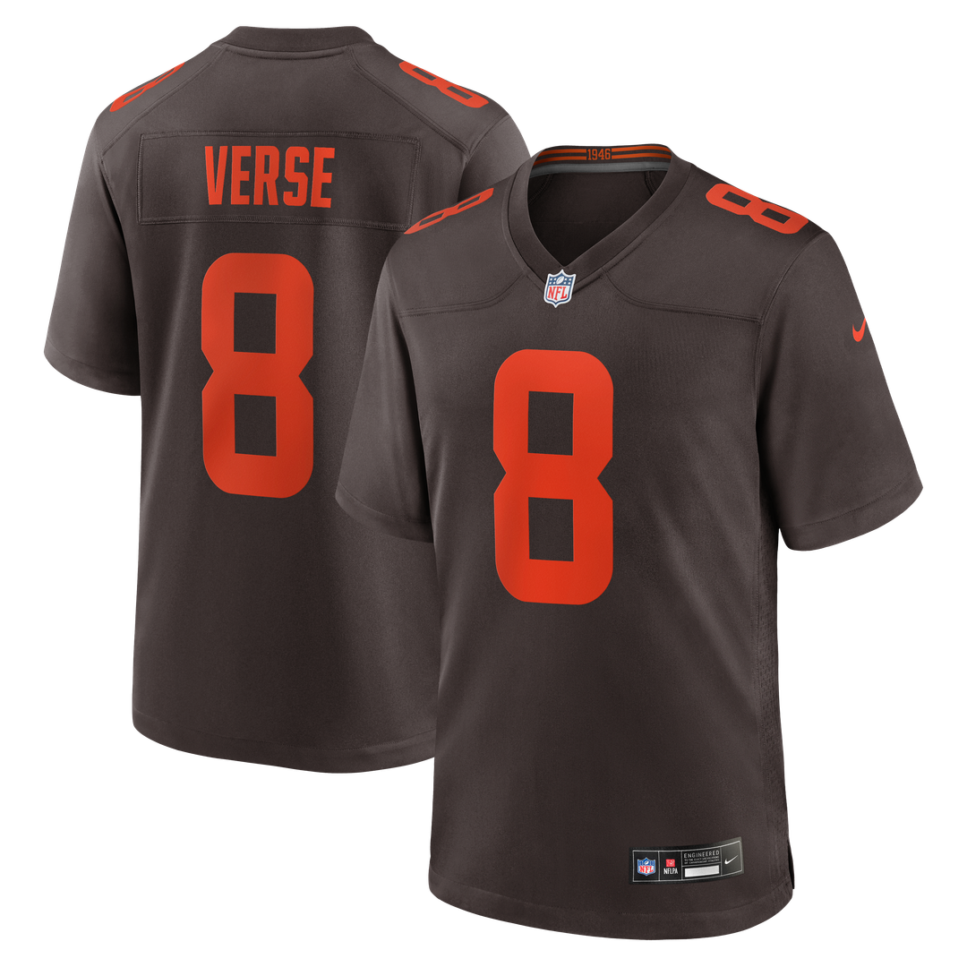Jared Verse Cleveland Browns Nike Alternate Alpha Dawg Game Jersey - Brown Official NFL Team Apparel Football Fan Gear