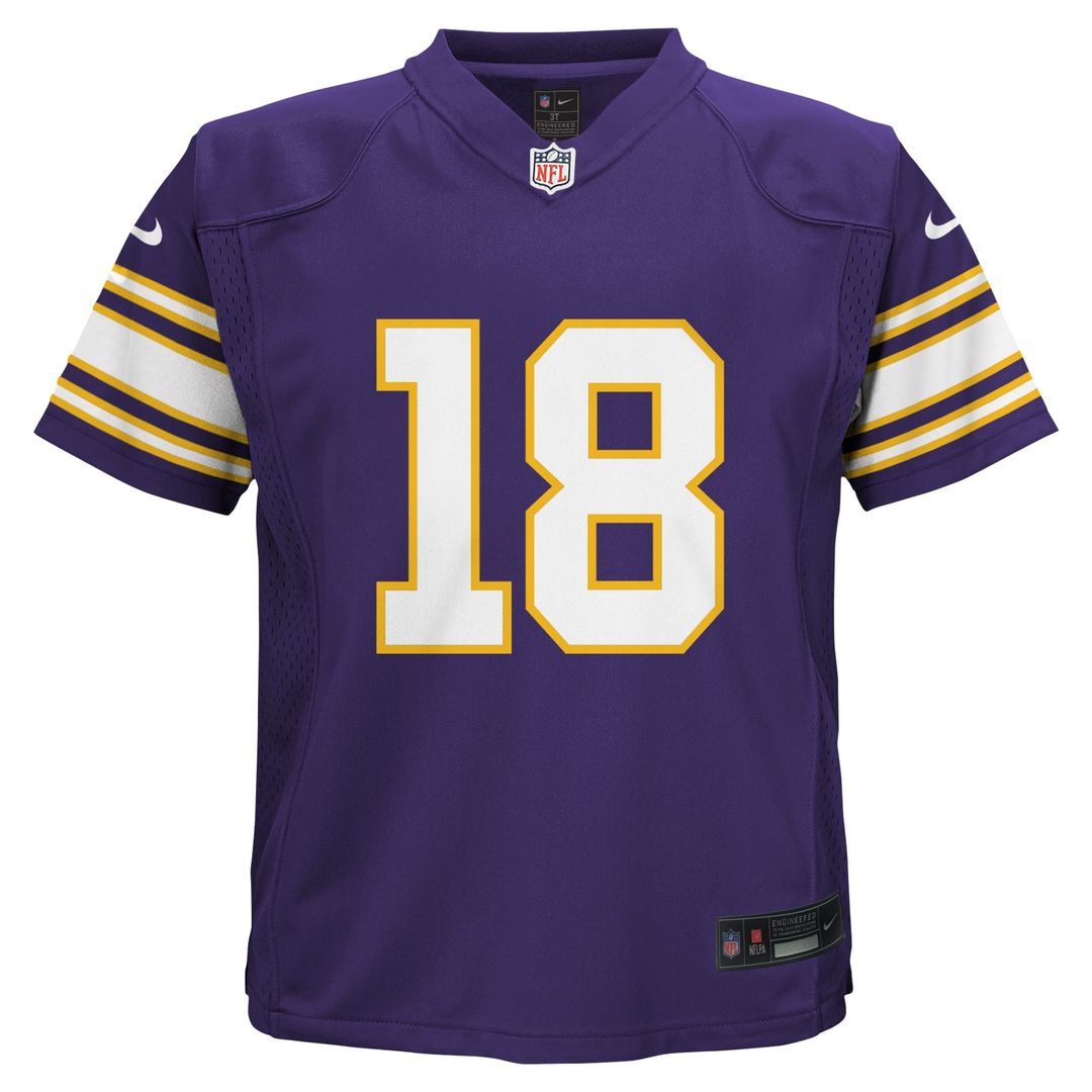 Justin Jefferson Minnesota Vikings Nike Infant Alternate Player Game Jersey - Purple Official NFL Team Apparel Football Fan Gear