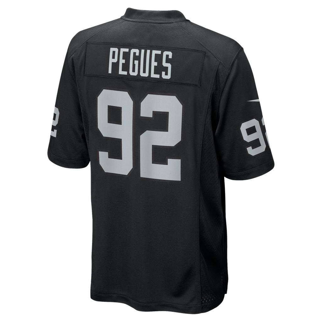 JJ Pegues Las Vegas Raiders Nike Team Game Jersey - Black Official NFL Team Apparel Football Fan Gear