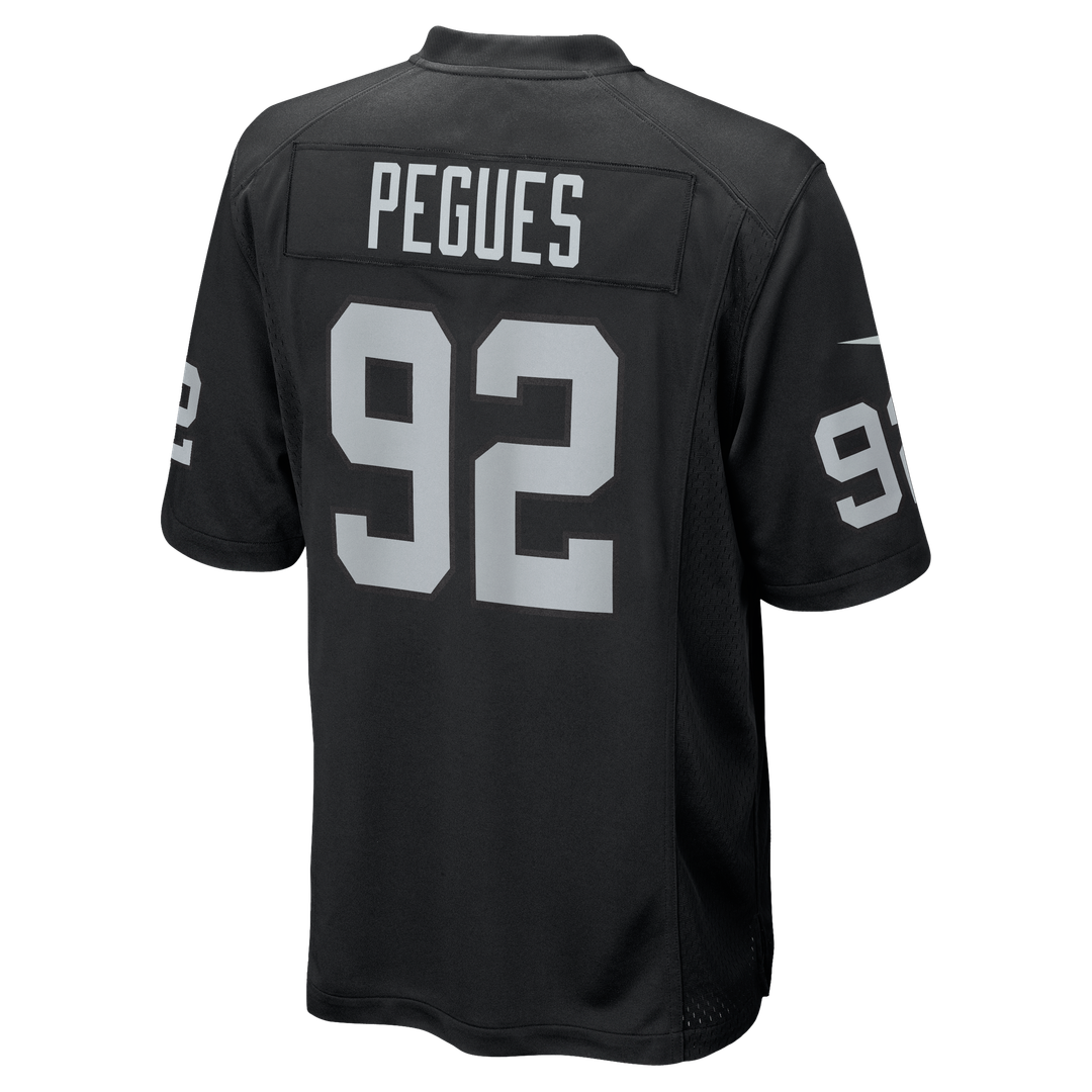 JJ Pegues Las Vegas Raiders Nike Team Game Jersey - Black Official NFL Team Apparel Football Fan Gear