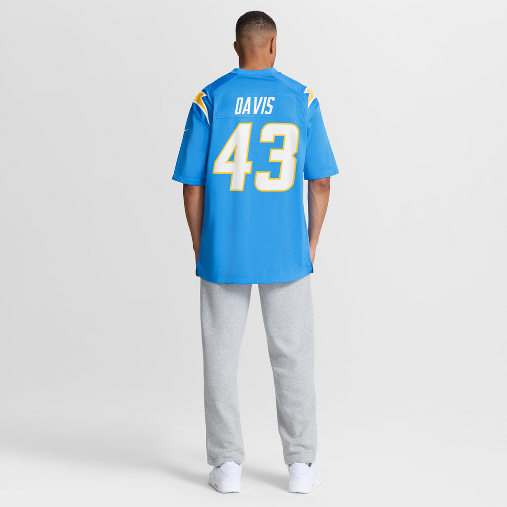 Michael Davis Los Angeles Chargers Nike Game Jersey - Powder Blue Official NFL Team Apparel Football Fan Gear