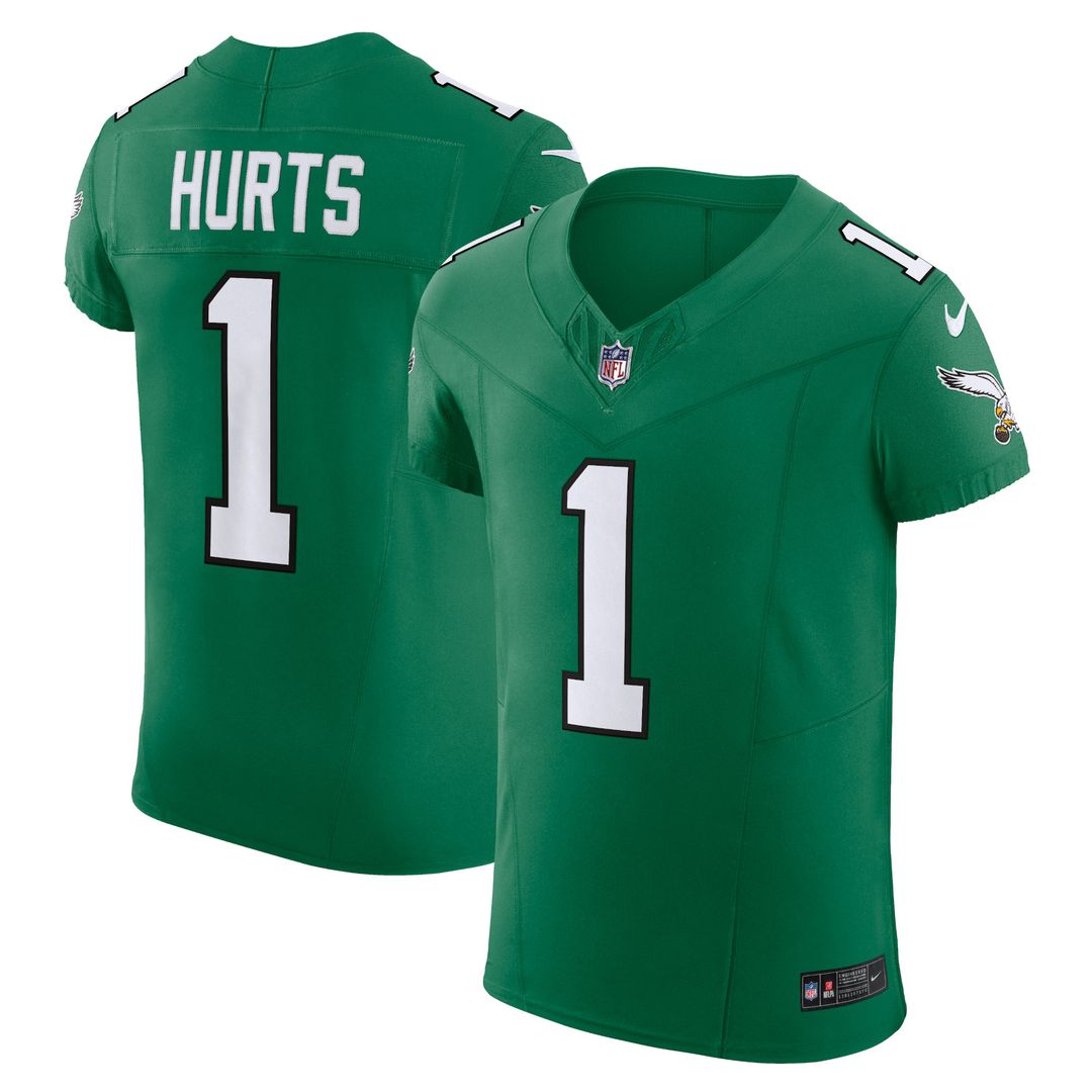 Jalen Hurts Philadelphia Eagles Nike 2nd Alternate Vapor F.U.S.E. Elite Jersey - Kelly Green Official NFL Team Apparel Football Fan Gear