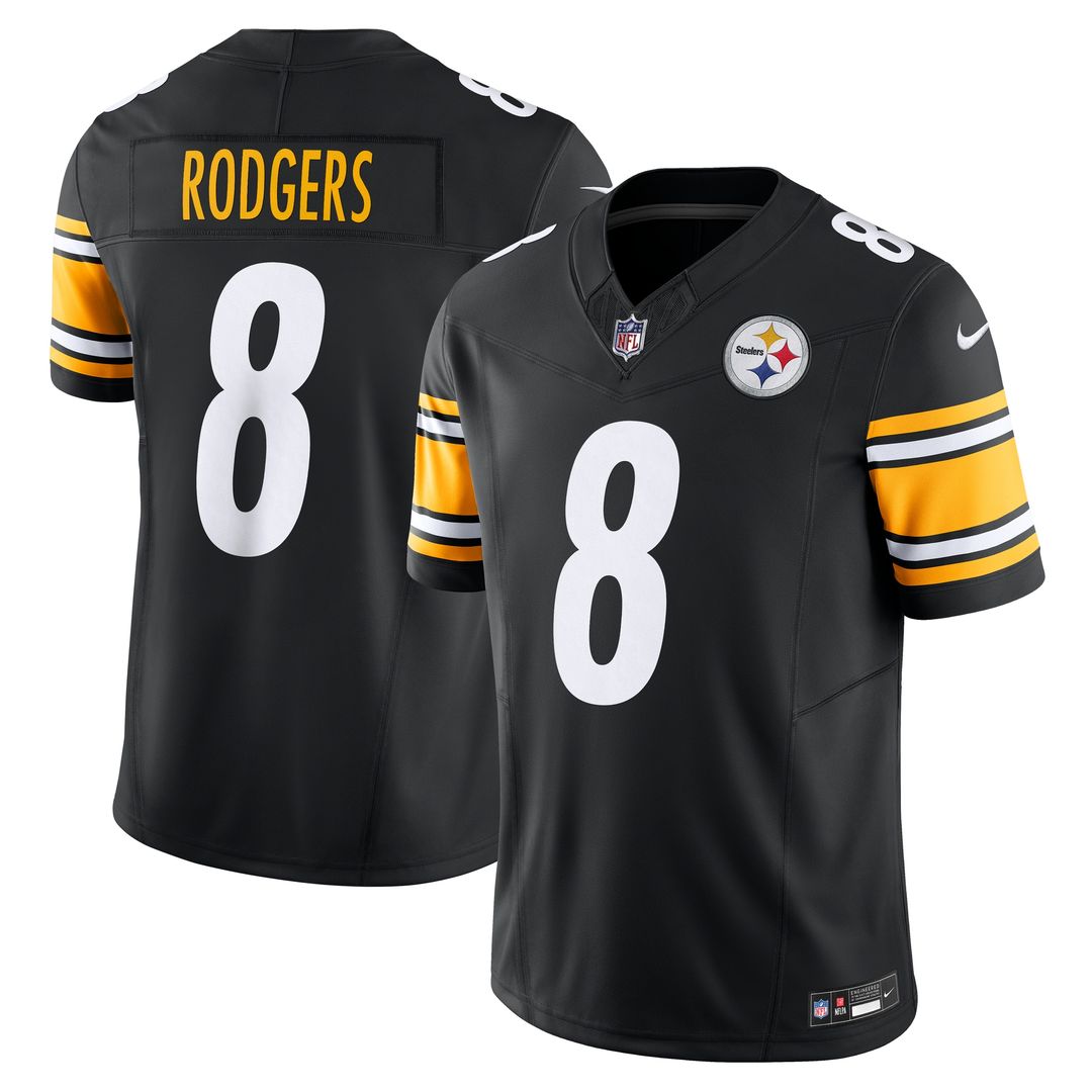 Aaron Rodgers Pittsburgh Steelers Nike Team Vapor F.U.S.E. Limited Jersey - Black Official NFL Team Apparel Football Fan Gear