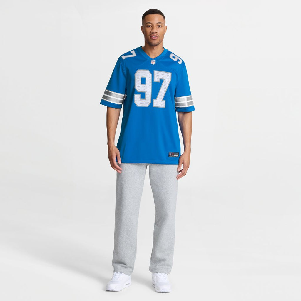 Aidan Hutchinson Detroit Lions Nike Game Jersey - Blue Official NFL Team Apparel Football Fan Gear