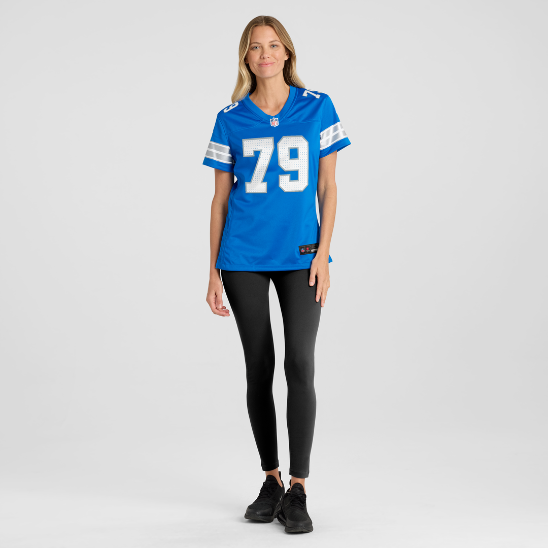 Larry Borom Detroit Lions Nike Women's Team Game Jersey - Blue Official NFL Team Apparel Football Fan Gear