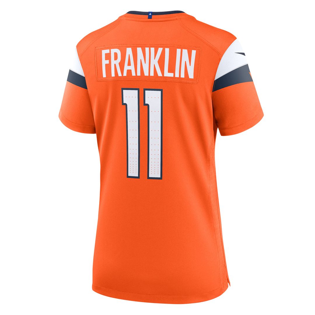 Troy Franklin Denver Broncos Nike Women's Team Game Jersey - Orange Official NFL Team Apparel Football Fan Gear