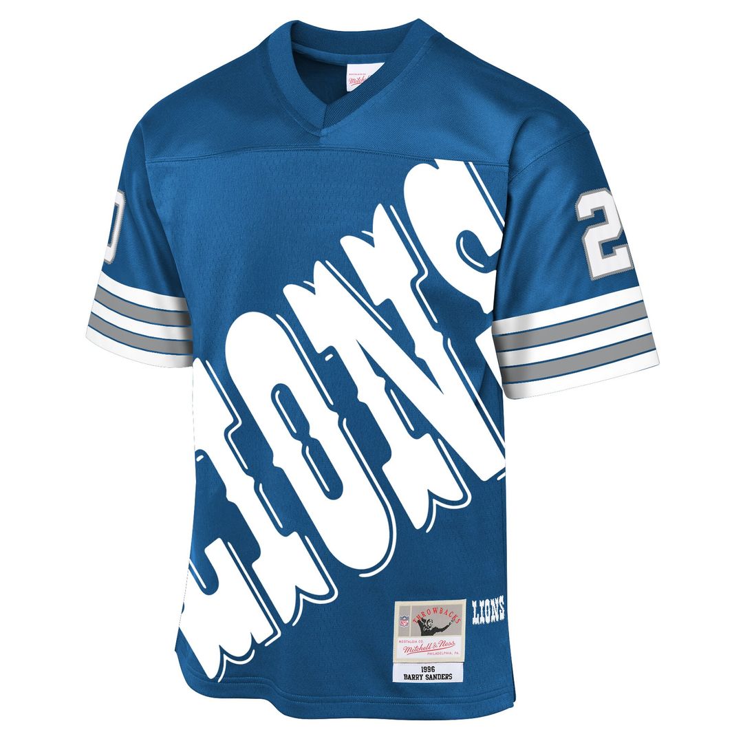Barry Sanders Detroit Lions Mitchell & Ness Youth 1996 Throwback Fashion Jersey - Blue Official NFL Team Apparel Football Fan Gear