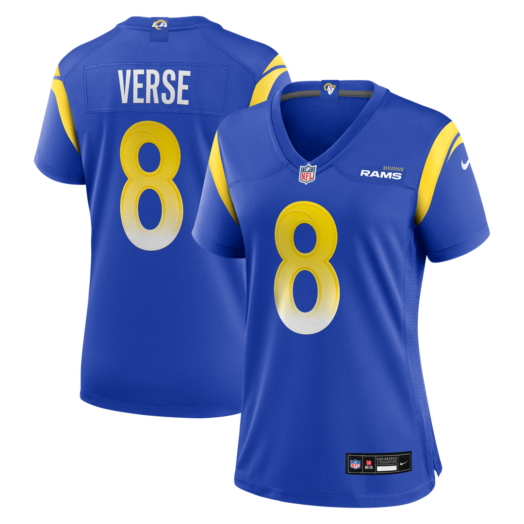 Jared Verse Los Angeles Rams Nike Women's Team Game Jersey - Royal Official NFL Team Apparel Football Fan Gear
