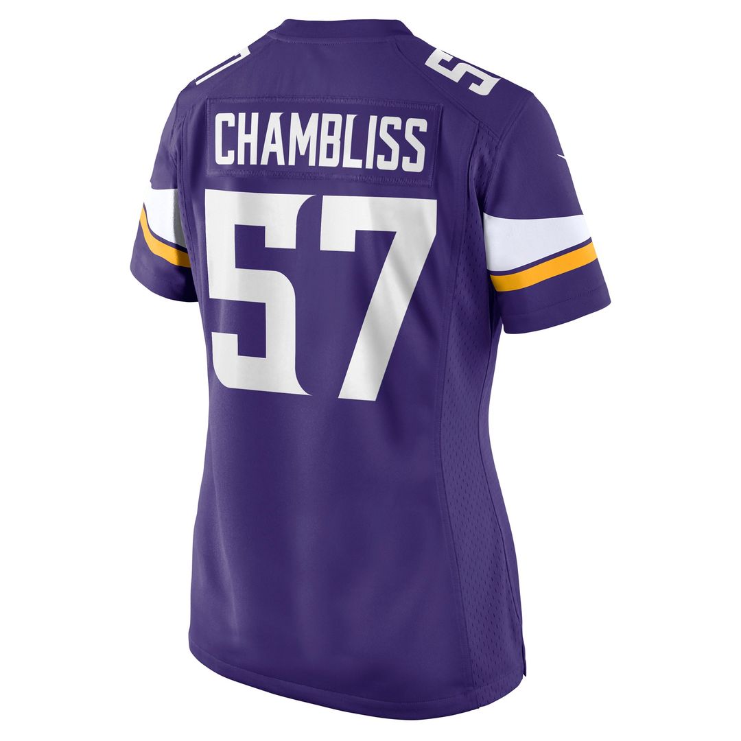 Chaz Chambliss Minnesota Vikings Nike Women's Team Game Jersey - Purple Official NFL Team Apparel Football Fan Gear
