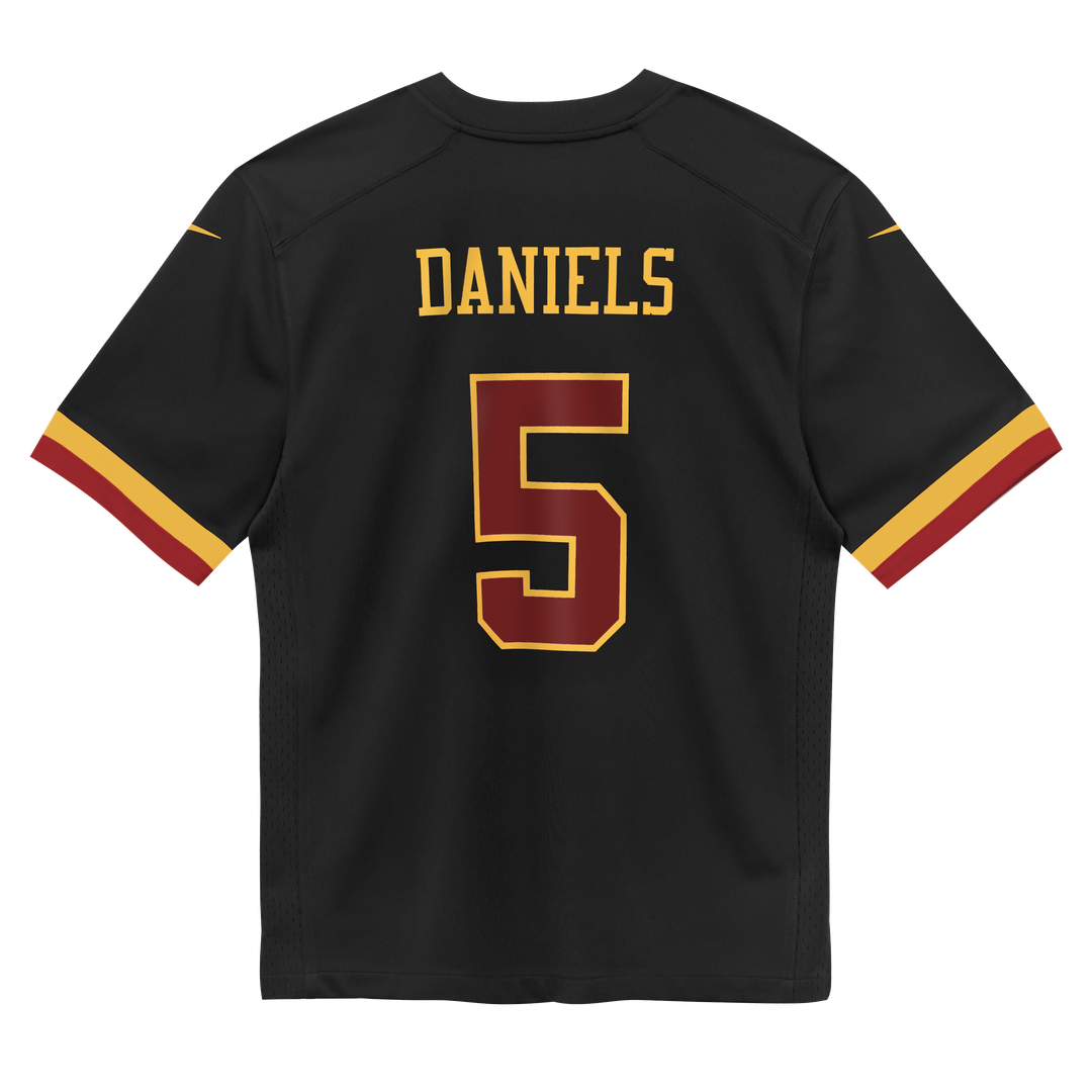 Jayden Daniels Washington Commanders Nike Preschool Alternate Game Jersey - Black Official NFL Team Apparel Football Fan Gear