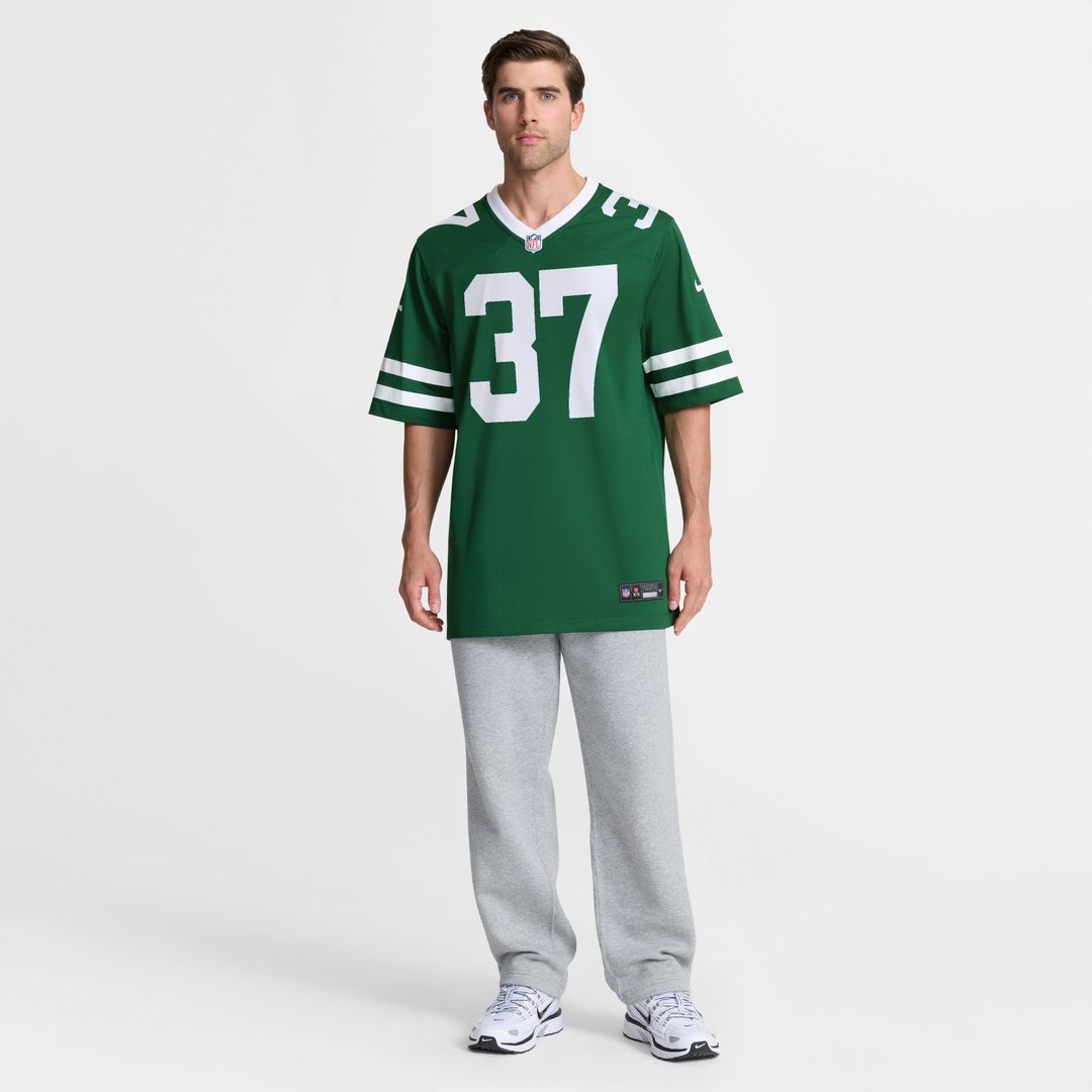 Qwan'tez Stiggers New York Jets Nike Team Game Jersey - Legacy Green Official NFL Team Apparel Football Fan Gear