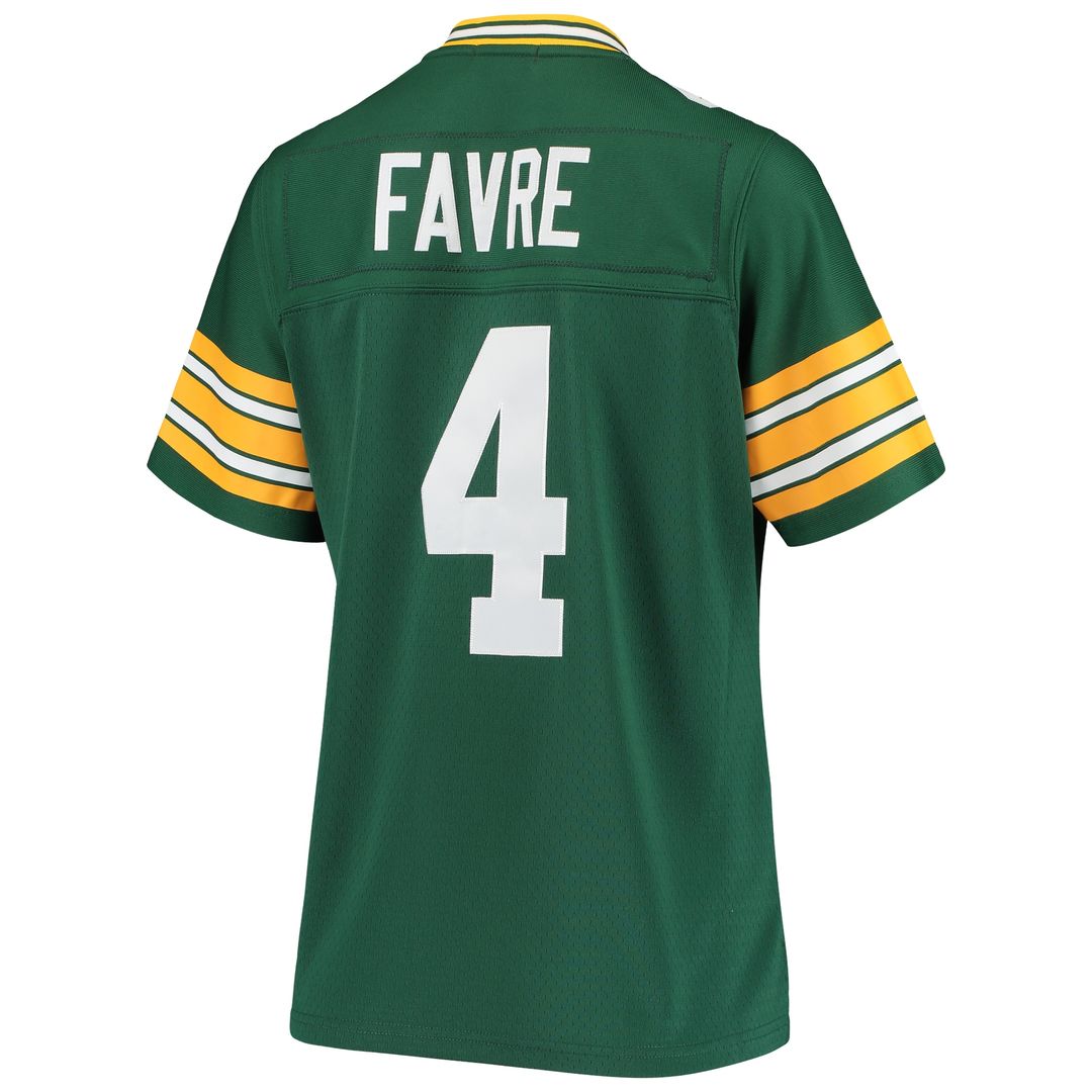 Brett Favre Green Bay Packers Mitchell & Ness Women's 1996 Legacy Replica Player Jersey - Green Official NFL Team Apparel Football Fan Gear