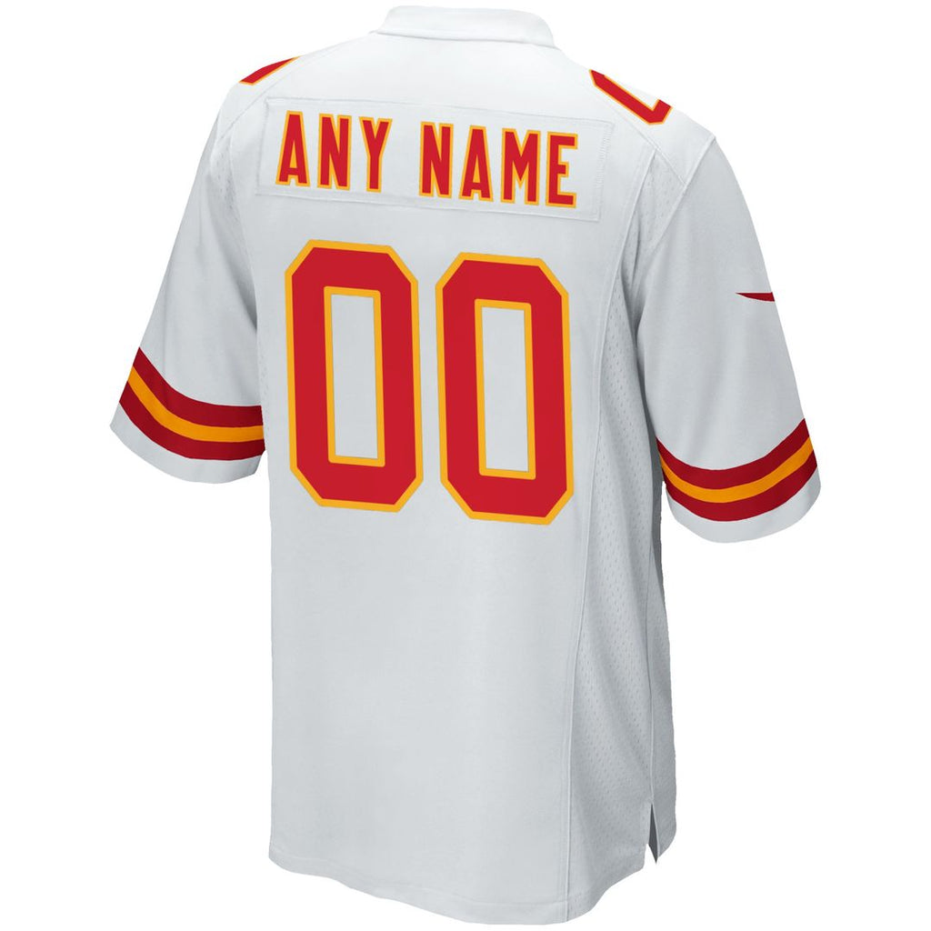 Kansas City Chiefs Nike Custom Game Jersey - White Official NFL Team Apparel Football Fan Gear