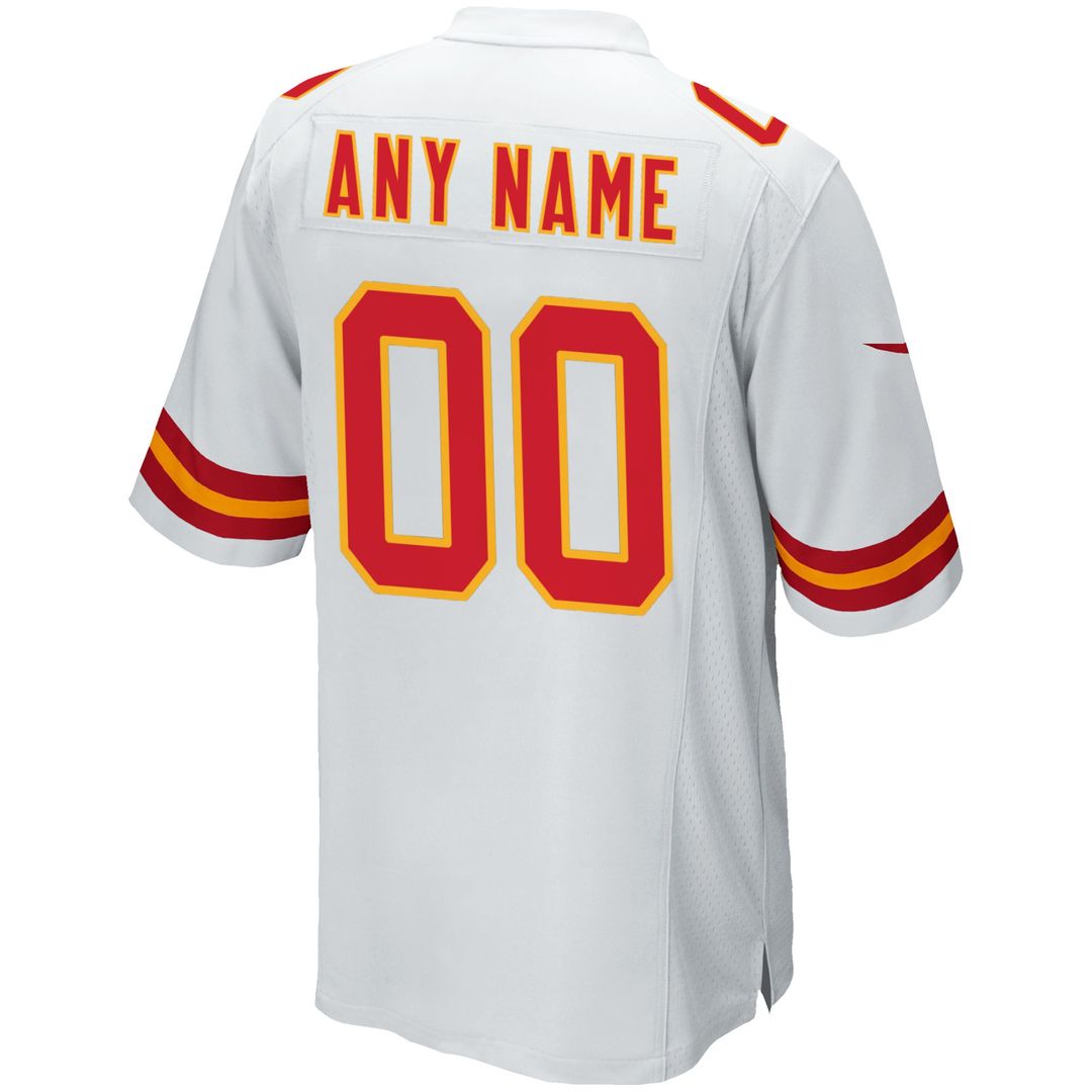 Kansas City Chiefs Nike Custom Game Jersey - White Official NFL Team Apparel Football Fan Gear
