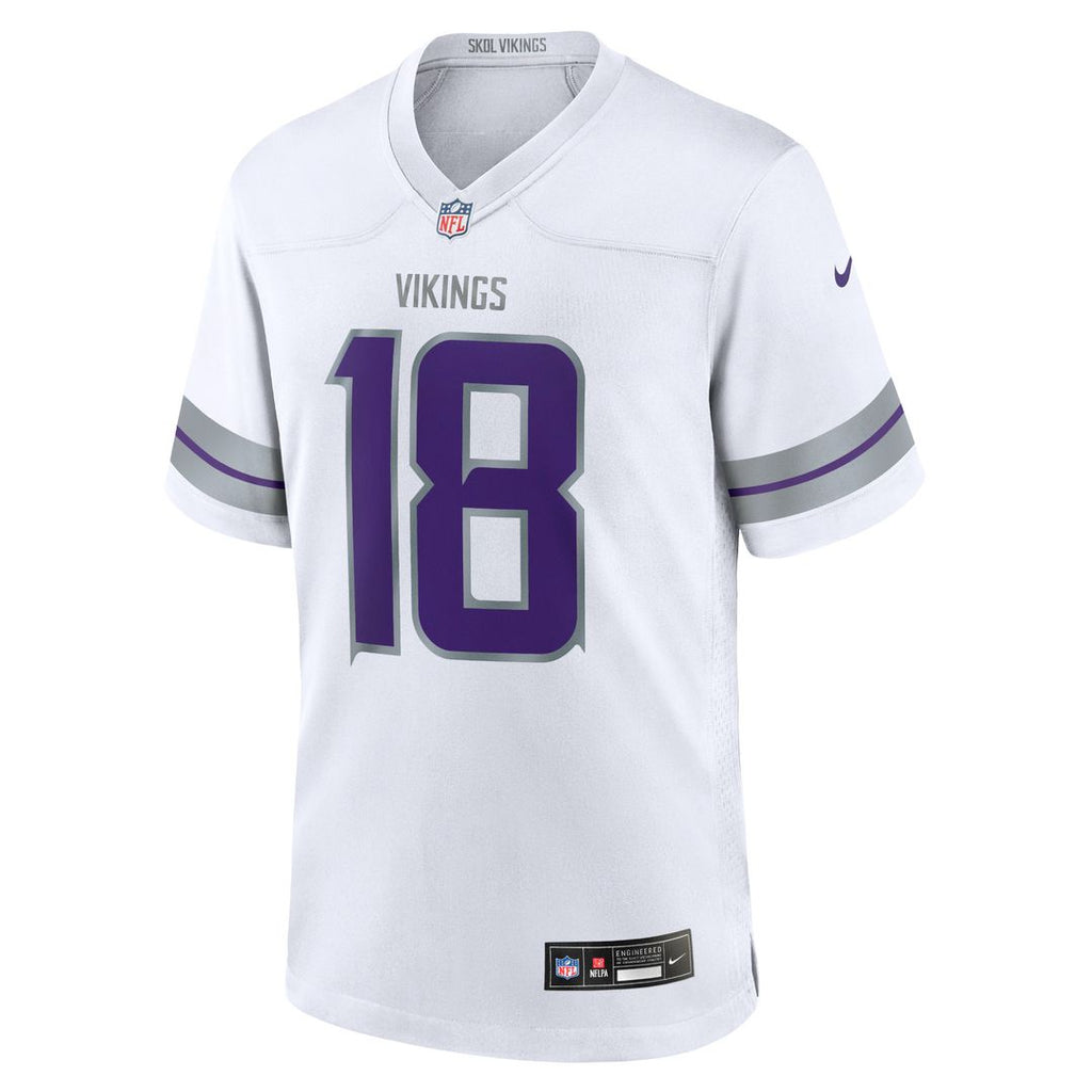 Justin Jefferson Minnesota Vikings Nike Youth Game Jersey - White Official NFL Team Apparel Football Fan Gear