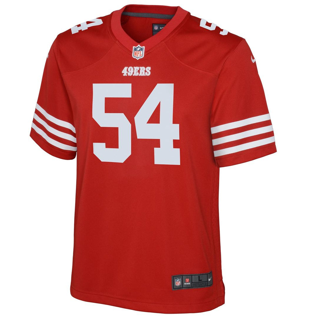 Fred Warner San Francisco 49ers Nike Youth Game Jersey - Scarlet Official NFL Team Apparel Football Fan Gear