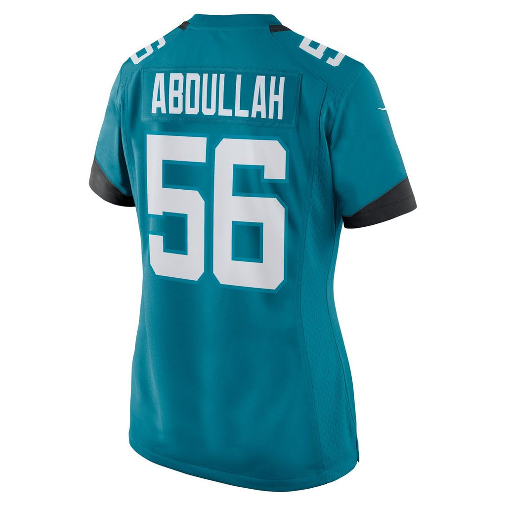 Yasir Abdullah Jacksonville Jaguars Nike Women's Team Game Jersey - Teal Official NFL Team Apparel Football Fan Gear