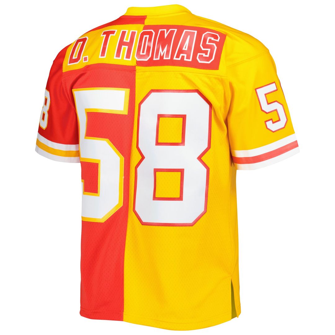 Derrick Thomas Kansas City Chiefs Mitchell & Ness 1994 Split Legacy Replica Jersey - Red/Gold Official NFL Team Apparel Football Fan Gear