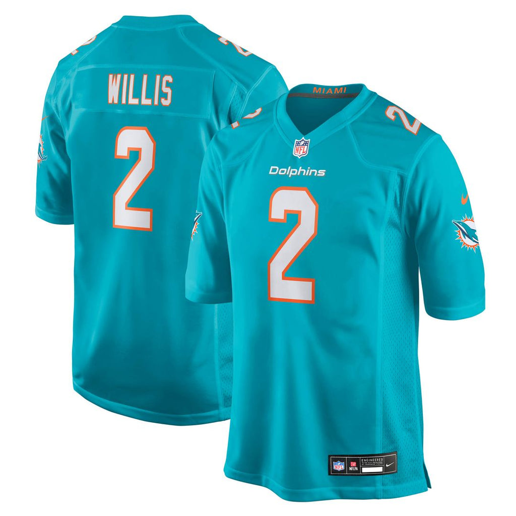 Malik Willis Miami Dolphins Nike Game Jersey - Aqua Official NFL Team Apparel Football Fan Gear