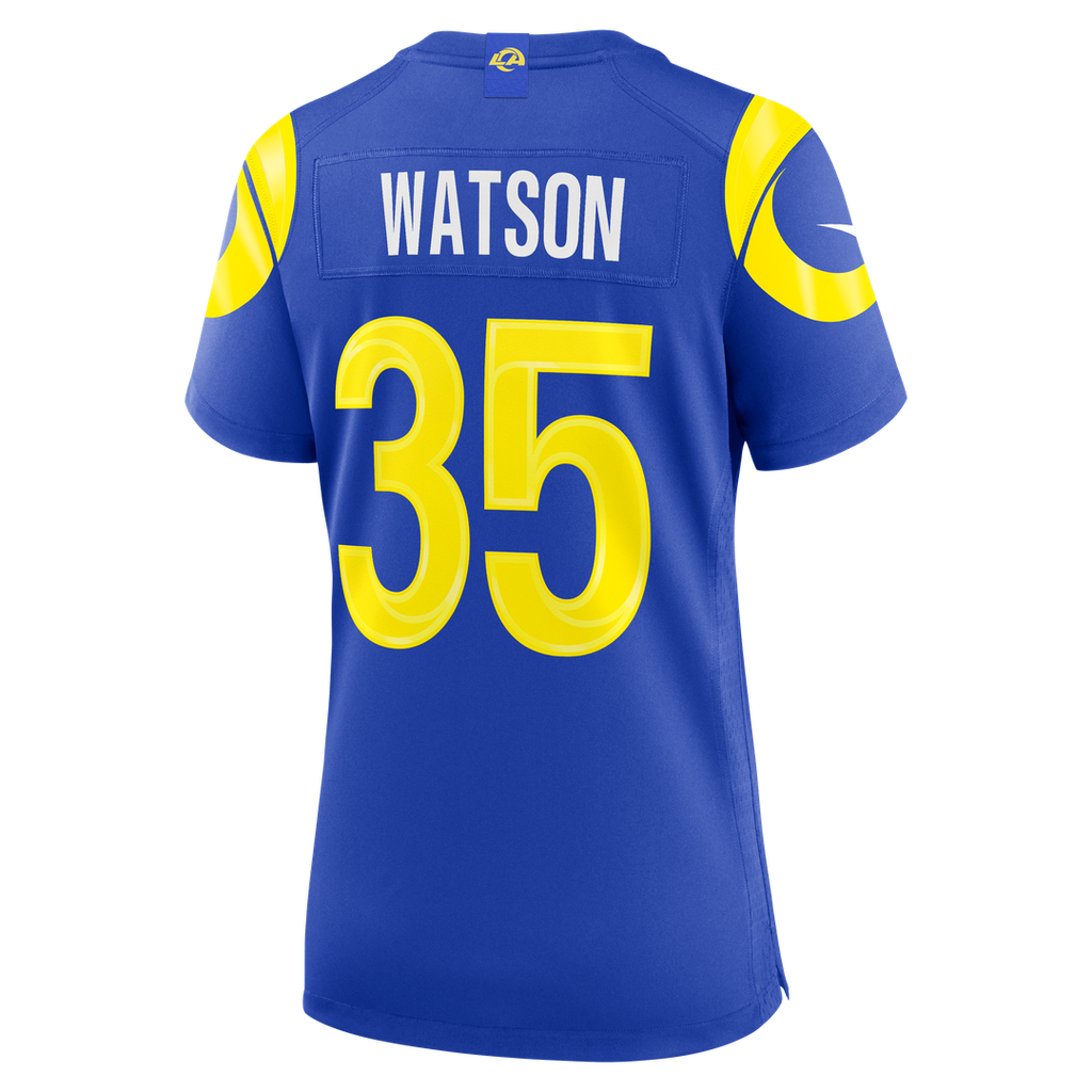 Jaylen Watson Los Angeles Rams Nike Women's Team Game Jersey - Royal Official NFL Team Apparel Football Fan Gear