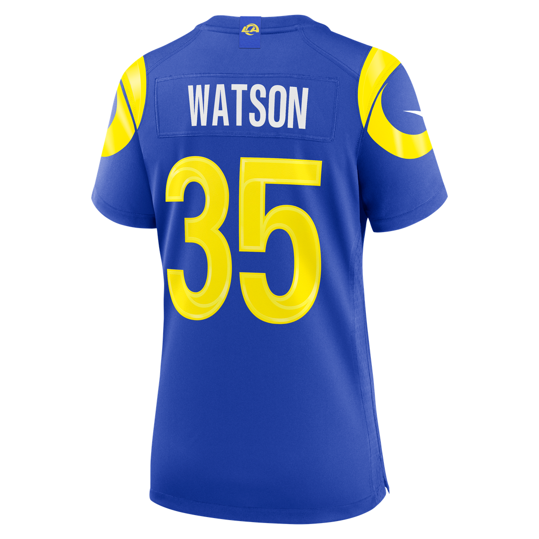 Jaylen Watson Los Angeles Rams Nike Women's Team Game Jersey - Royal Official NFL Team Apparel Football Fan Gear