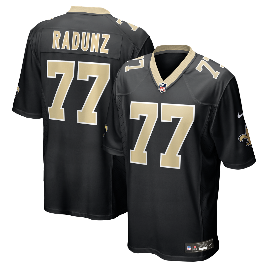 Dillon Radunz New Orleans Saints Nike Team Game Jersey - Black Official NFL Team Apparel Football Fan Gear