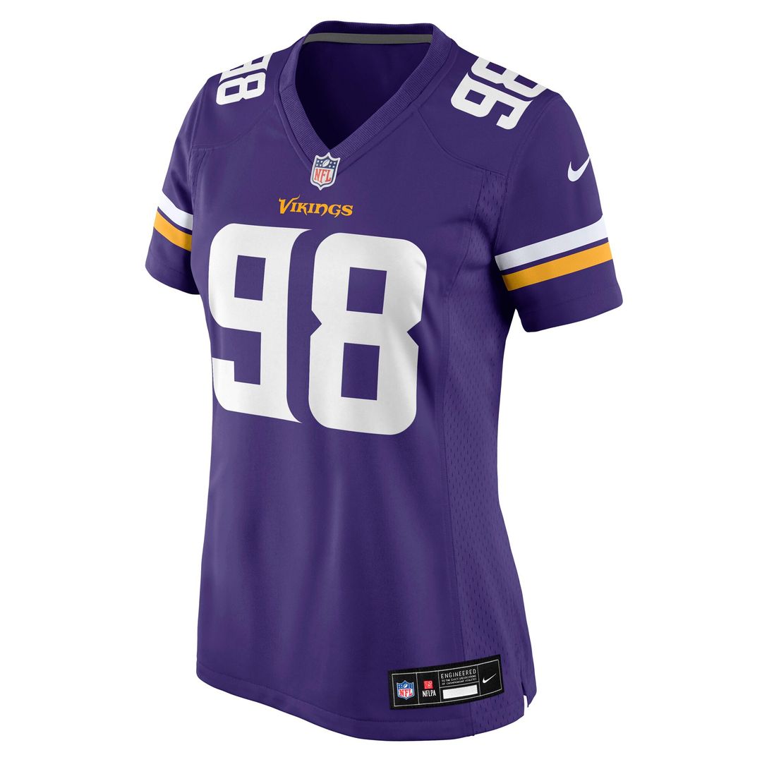 Bo Richter Minnesota Vikings Nike Women's Team Game Jersey - Purple Official NFL Team Apparel Football Fan Gear