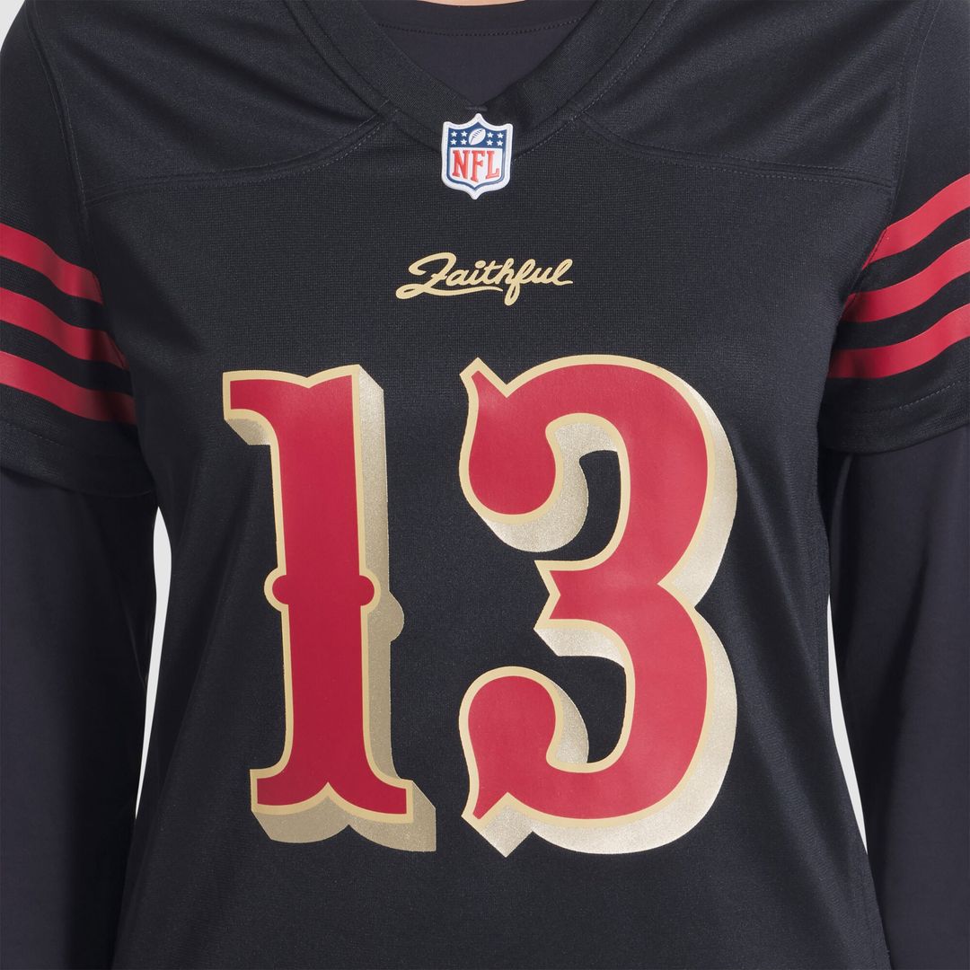 Brock Purdy San Francisco 49ers Nike Women's 2025 Rivalries Collection Game Jersey - Black Official NFL Team Apparel Football Fan Gear