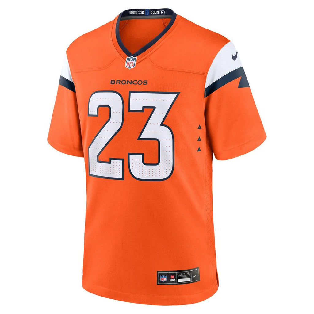 Jahdae Barron Denver Broncos Nike Game Player Jersey - Orange Official NFL Team Apparel Football Fan Gear