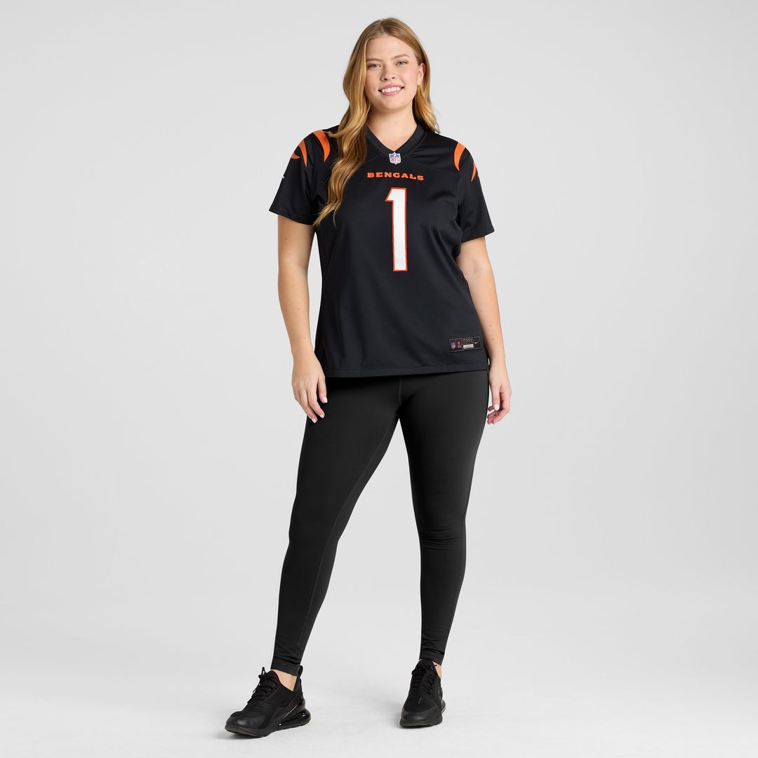 Number 1 Mom Cincinnati Bengals Nike Women's Game Jersey - Black Official NFL Team Apparel Football Fan Gear