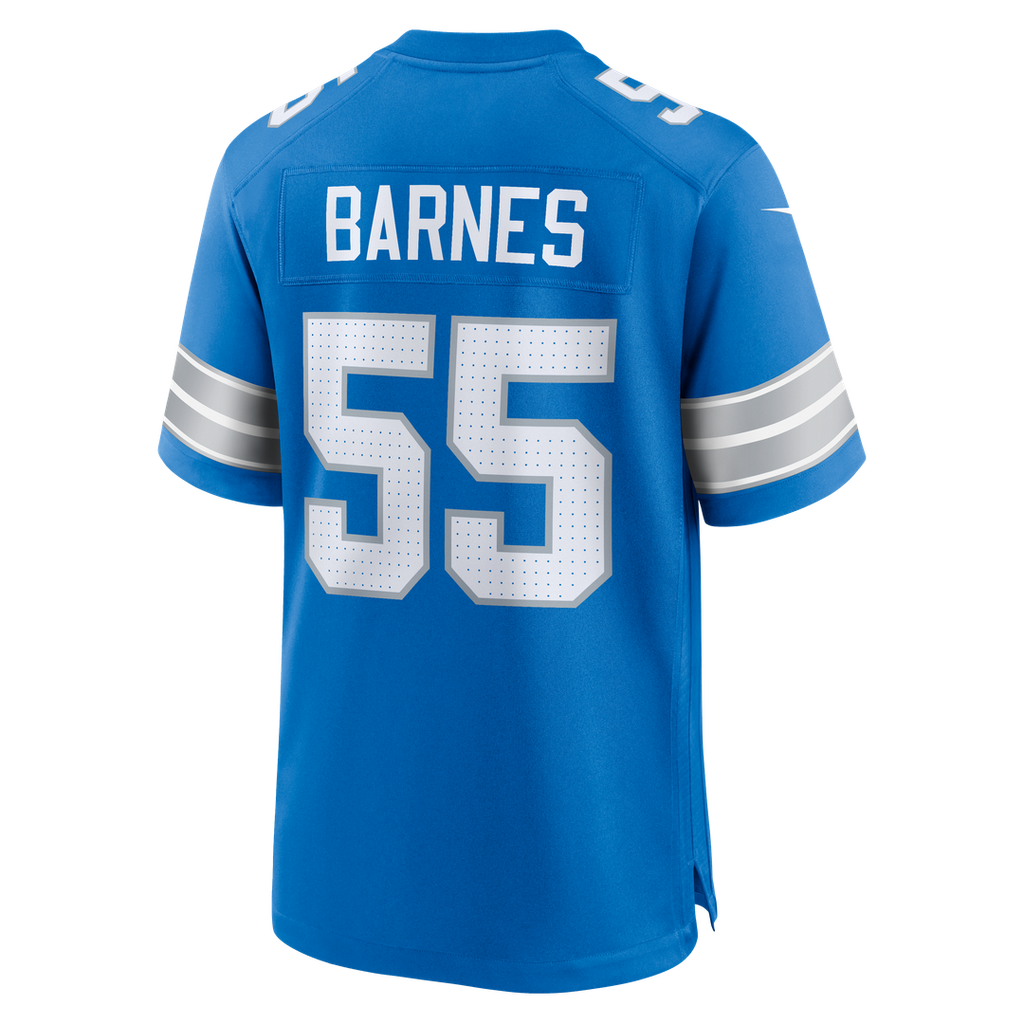 Derrick Barnes Detroit Lions Nike Team Game Jersey - Blue Official NFL Team Apparel Football Fan Gear