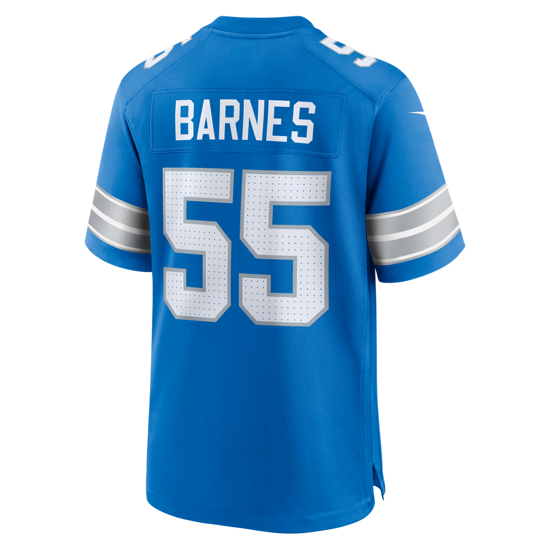 Derrick Barnes Detroit Lions Nike Team Game Jersey - Blue Official NFL Team Apparel Football Fan Gear