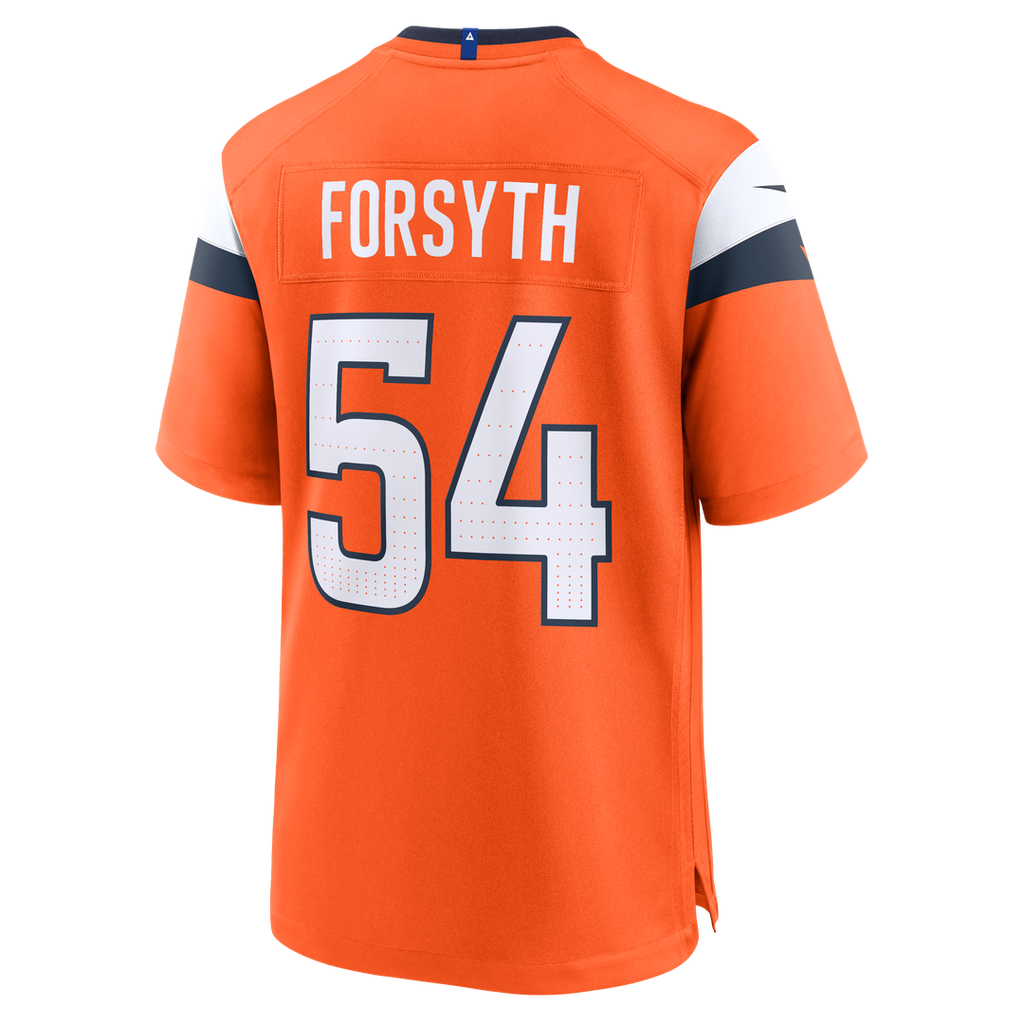 Alex Forsyth Denver Broncos Nike Team Game Jersey - Orange Official NFL Team Apparel Football Fan Gear
