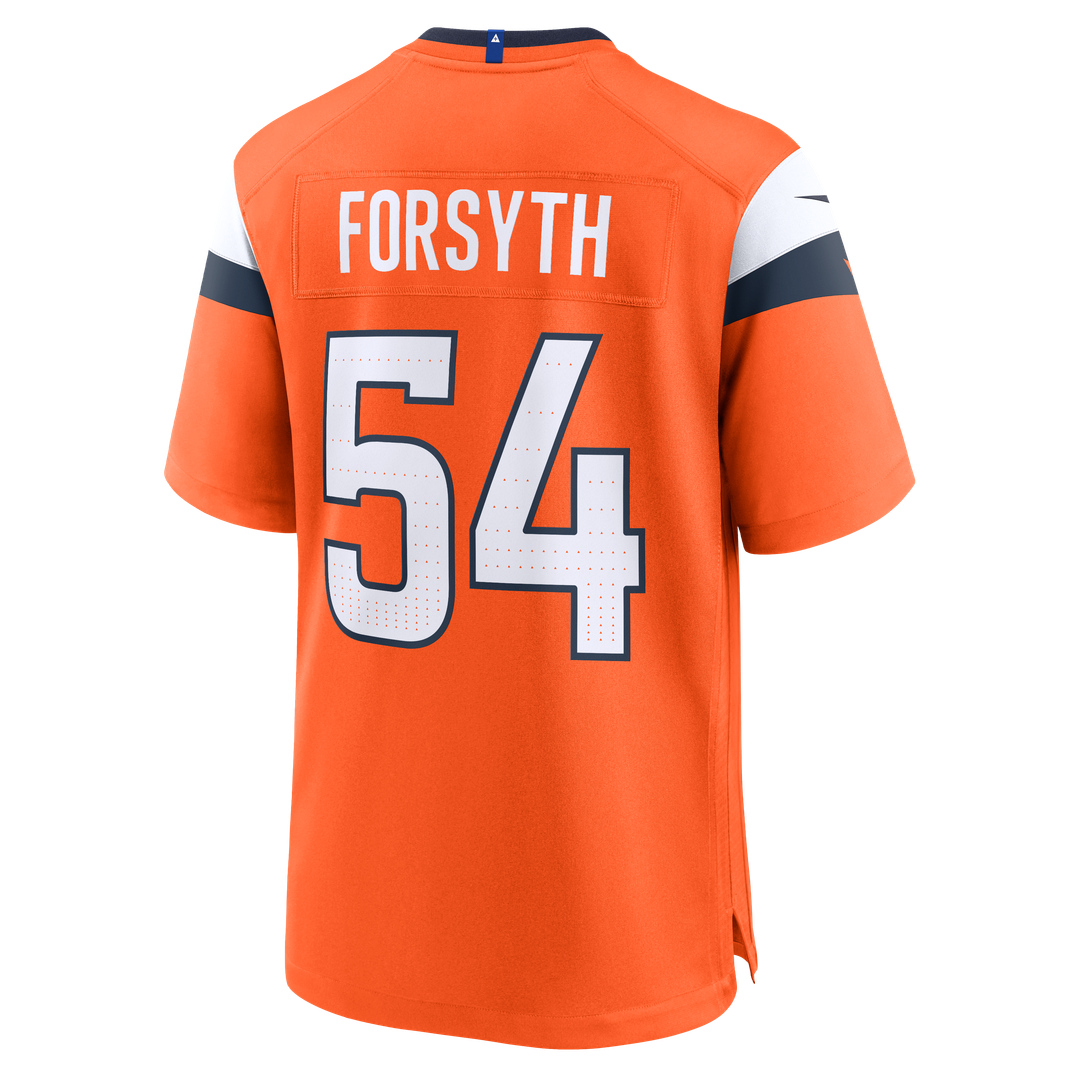 Alex Forsyth Denver Broncos Nike Team Game Jersey - Orange Official NFL Team Apparel Football Fan Gear