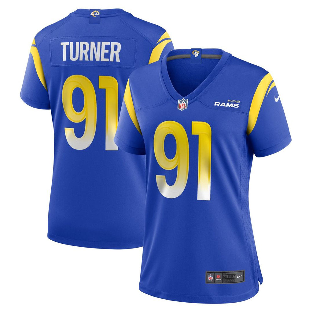 Kobie Turner Los Angeles Rams Nike Women's Home Game Jersey - Royal Official NFL Team Apparel Football Fan Gear