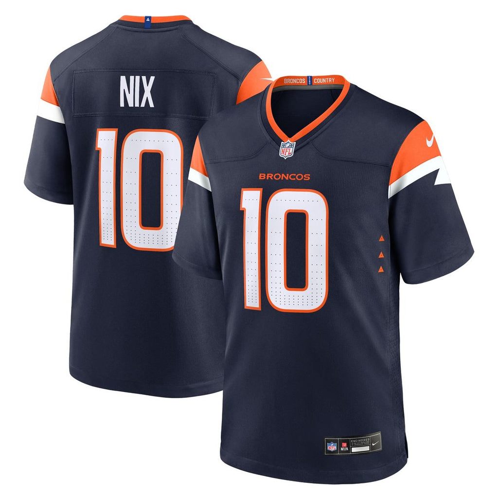 Bo Nix Denver Broncos Nike Alternate Game Jersey - Navy Official NFL Team Apparel Football Fan Gear