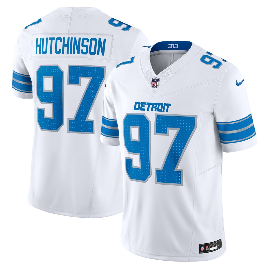Aidan Hutchinson Detroit Lions Nike Vapor F.U.S.E. Alternate Limited Jersey - Blue Official NFL Team Apparel Football Fan Gear