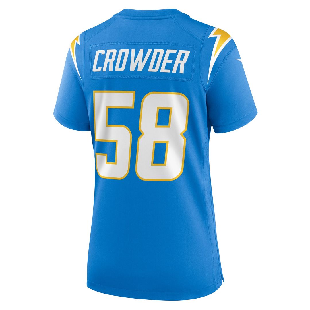 Tae Crowder Los Angeles Chargers Nike Women's Team Game Jersey - Powder Blue Official NFL Team Apparel Football Fan Gear