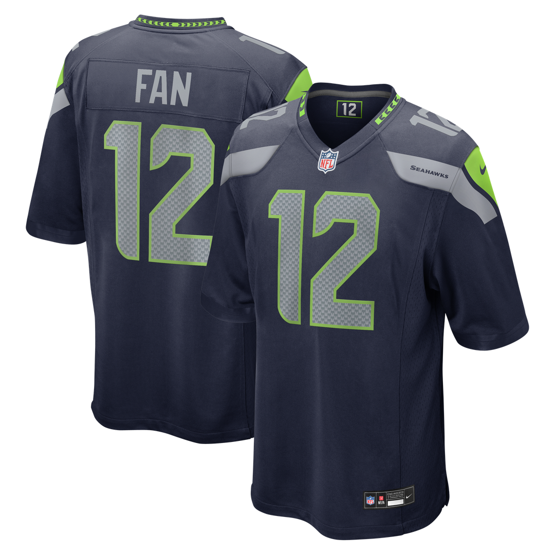 12s Seattle Seahawks Nike Team Game Jersey - College Navy Official NFL Team Apparel Football Fan Gear