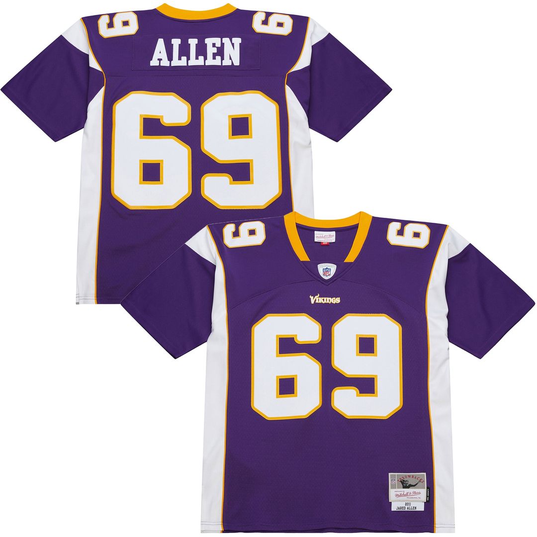 Jared Allen Minnesota Vikings Mitchell & Ness 2011 Legacy Replica Jersey - Purple Official NFL Team Apparel Football Fan Gear
